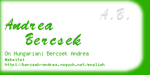 andrea bercsek business card